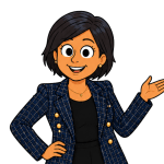 Sasha's cartoon character Saeight - AI SEO